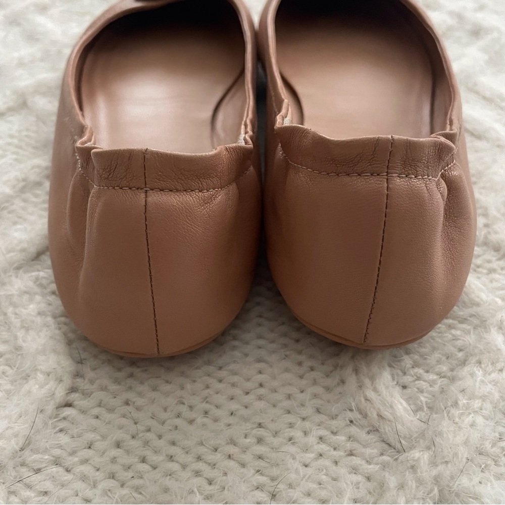 TORY BURCH MINNIE TRAVEL  BALLET FLATS BLUSH PINK - Picture 4 of 13